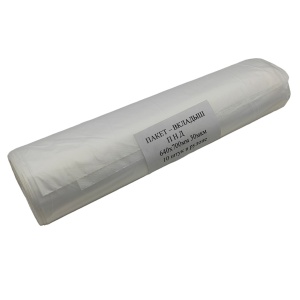 Мешок пищевой (вкладыш) 64х70см, рулон 10шт., белый, 30мк, ПНД