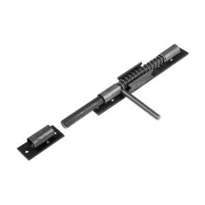 Засов дверной "Добрыня" 300мм с пружиной (без покр.)