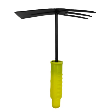 Мотыжка комбинир. рыхлитель 3 зуба, лопатка, пластик. ручка