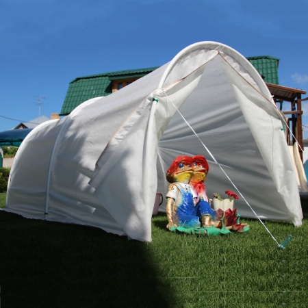 Парник п/эт. "Отличник" 3х1,15м высота 1,15м с укр.мат.60г/кв.м,  дуга 2,8м, двери на молниях