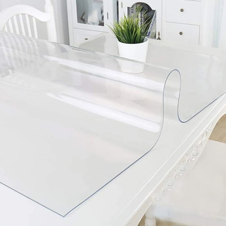 Скатерть прозрачная  80х140см, толщ.0,8мм "Гибкое стекло"