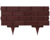 Забор декор. п/эт. "Кирпич" 5секц. 19смх2,5м (коричневый)