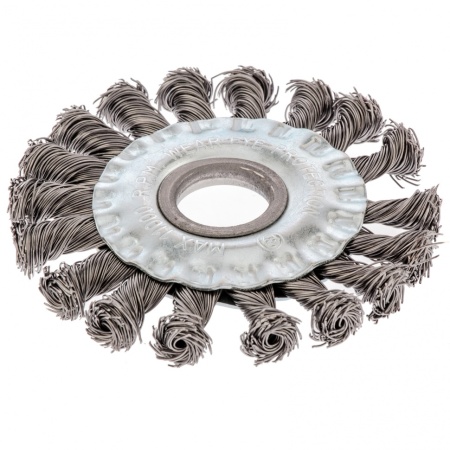 Щетка для болгарки плоская "Сибртех" d100х22,2мм (круч.проволока)