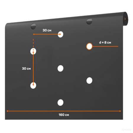 Агротекс 80 (спанбонд) (1,6х5м) бело-черный 2-слойный (для мульчирования)