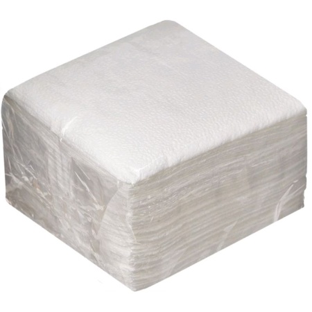 Салфетки бумажные 1-слойные белые 12х13см (50шт.)