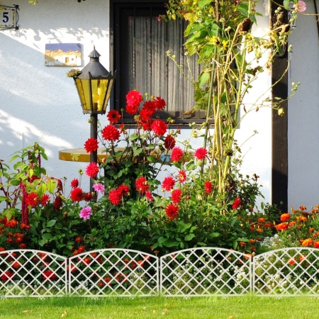 Забор декор. п/эт. "Решетка" 5секц. 36,5смх2,3м белый