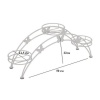 Подставка для цветов металл. на подоконник "Арка 3" белое серебро/белый
