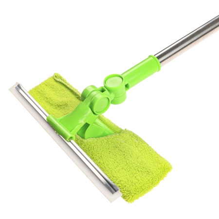 Стеклоочиститель с телескоп.мет.ручкой и поворотной насадкой 25х110см (микрофибра, сгон) (444-068)