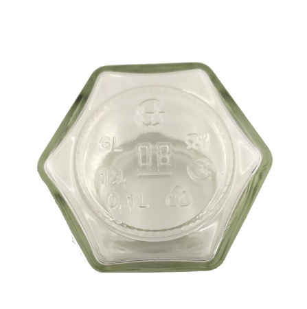 Банка стеклянная (под твист-офф 58мм) 0.1л шестигранник