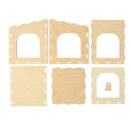 Кормушка для птиц "Домик малый" 15х14х17см (фанера)