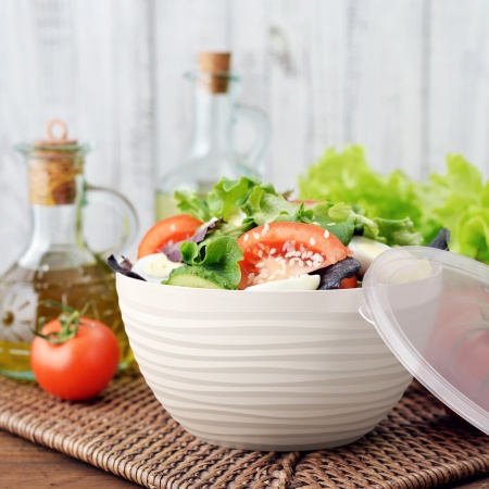 Миска с крышкой "Оазис" п/эт. 2,5л (белый)