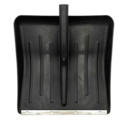 Лопата снеговая "Вьюга №1" п/эт. черная, с оцинк.накл., без черенка, d тулейки 32мм, 428х490мм