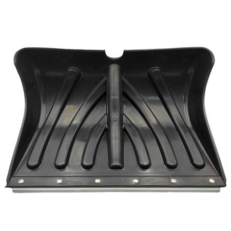 Лопата снеговая "Домбай" п/эт. черная, планка-скребок, без черенка, d тулейки 32мм, 500х350мм