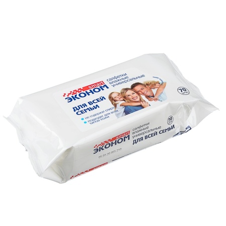 Салфетки влажные "Смарт Эконом" (для всей семьи) уп.70шт.