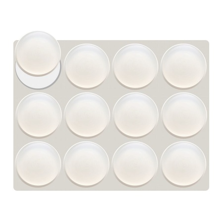 Протекторы для дверей шкафа "Эконом" 12шт. ПВХ, d2см (MS45-10)