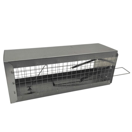 Крысоловка "Клетка" металл.+сетка  280х95х115мм