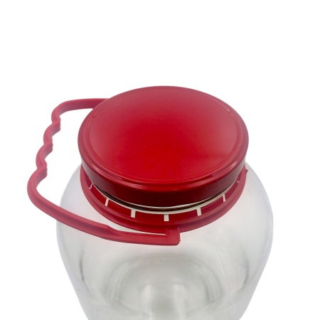 Банка стеклянная (под твист-офф 110мм) 5л с крышкой и п/эт.ручкой для переноски