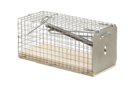 Мышеловка "Клетка" металлическая, основание-фанера 124х50х55мм