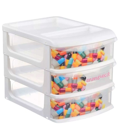 Бокс универс.малый п/эт. (3 секции) "Аптечка"