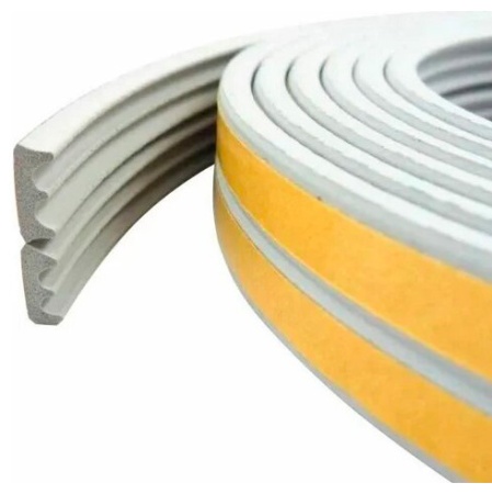 Уплотнитель резин.самокл.Е-проф. белый 9х4ммх 6м