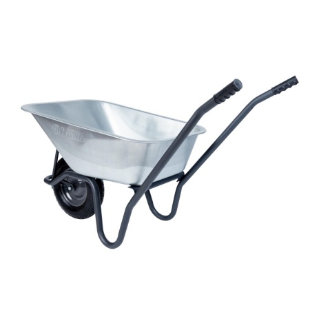 Тачка строительная 1-колесная 200кг, оцинк.кузов 115л, пневм.колесо 4.00-8