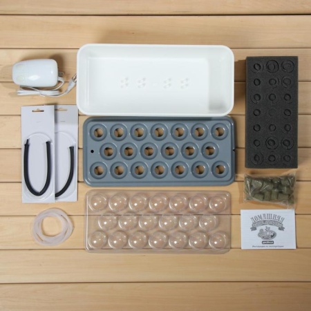 Комплект для рассады, лука, зелени, черенков "Чудо-грядка Здоровья клад" с эл.компрессором (двойная)