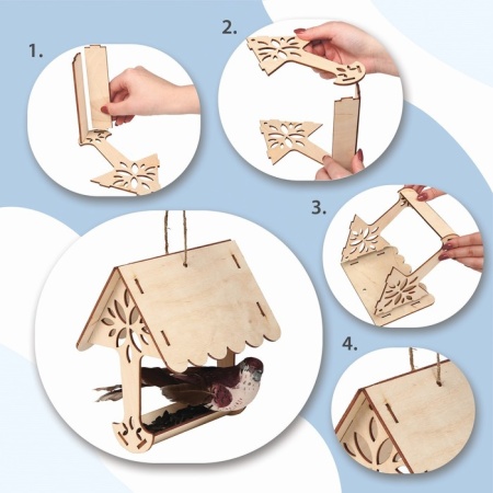 Кормушка для птиц "Дерево" 18х16х15см (фанера)