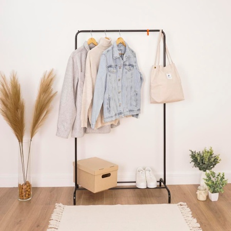 Вешалка гардеробная металл. "Радуга 1" черный