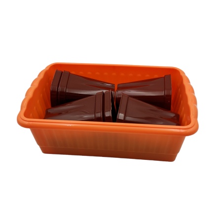 Комплект для рассады 24,7х16,6х9см (6 горшков со съемным дном 250мл, ящик) (пластик) цветной