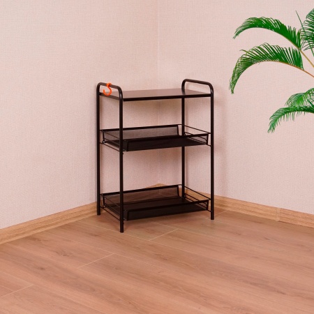 Этажерка металл. "Ладья 33С" 45х30х61см (черный)