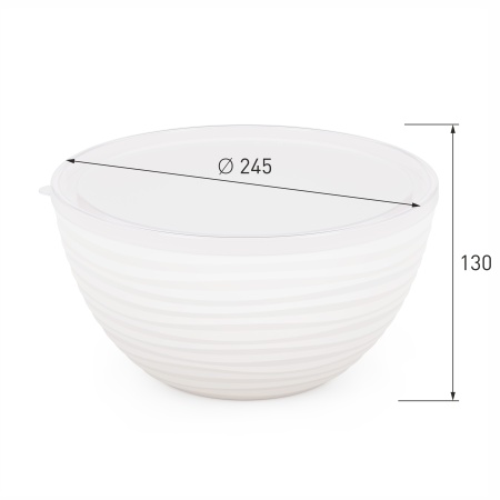 Миска с крышкой "Оазис" п/эт. 4л (белый)