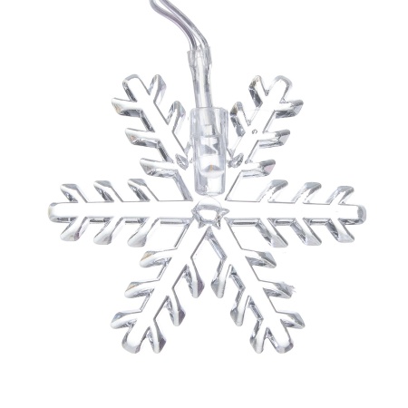 Гирлянда эл. "Арктическая снежинка" 2м, 10 LED ламп, шампань (381-236)