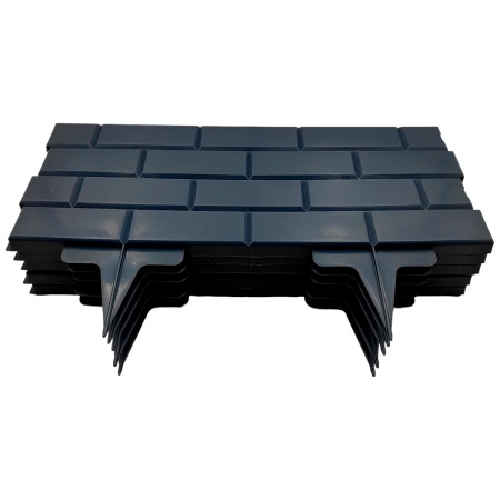 Забор декор. п/эт. "Кирпич" 5секц. 19смх2,5м (серый)