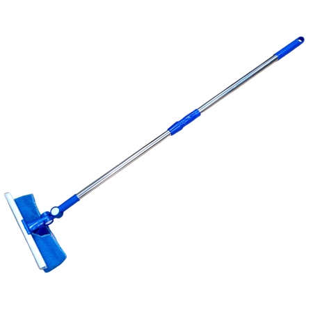 Стеклоочиститель с телескоп.мет.ручкой и поворотной насадкой 23х100см (микрофибра, сгон)