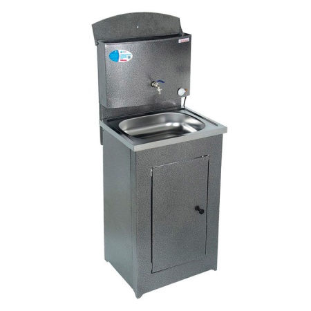 Умывальник дачный "Акватекс" (бачок 17л, нерж.мойка, ТЭН) (серебро)