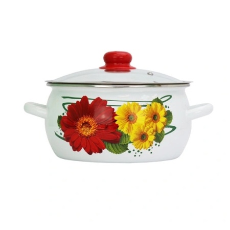 Набор кастрюль эмал. "Александра" (3л; 3,5л; 4,5л) (г.Череповец) (10С-316/4)