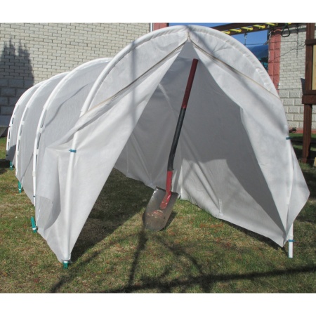 Парник п/эт. "Отличник" 4,5х1,15м высота 1,15м с укр.мат.60г/кв.м, дуга 2,8м, двери на молниях