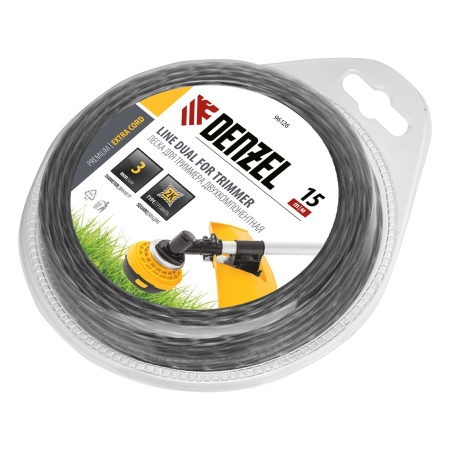 Леска для триммера двухкомпонентная d3мм (15м) (квадрат)