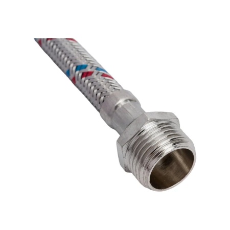 Гибкая подводка для воды в металл.оплетке 100см (г-ш) (латунь)