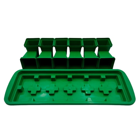 Комплект для рассады "Урожай-12" 47х16х9см (12 горшков со съем.дном 200мл, поддон) (пластик) цветной