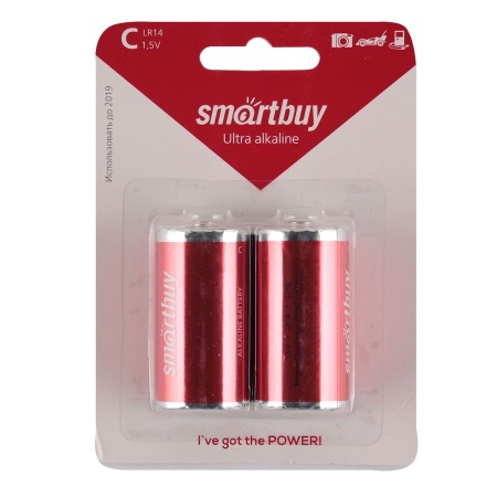 Элемент питания "Smartbuy" алкалиновый LR14 (уп.блистер 2шт.)