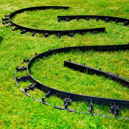 Бордюр ландшафтный пластик. "Контур" 8смх1м (черный)