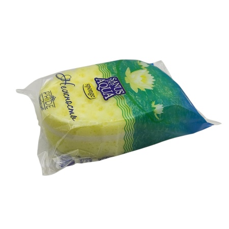 Губка банная "Нежность" профилированная 16х11х6см (гб014)