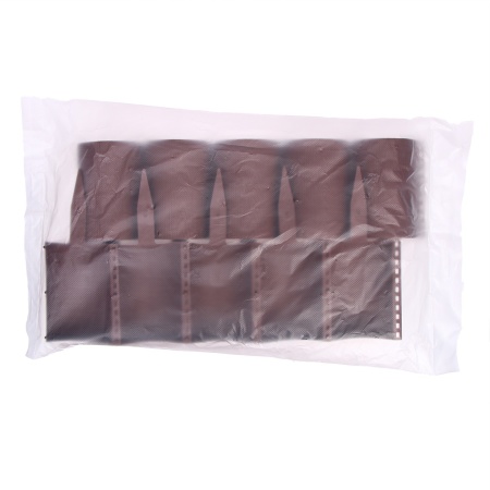 Забор декор. п/эт. "Бревнышко" 10секц. 24смх1м шоколадный