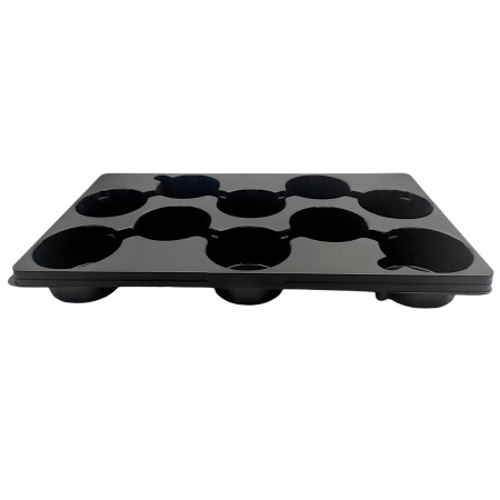 Кассета транспортная для рассады 10яч. d12см 530х320мм (полистирол) черная