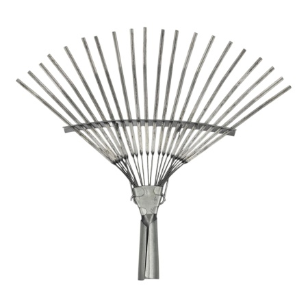 Грабли веерные пластинчатые (20 зуб.) металл.основание, оцинк.