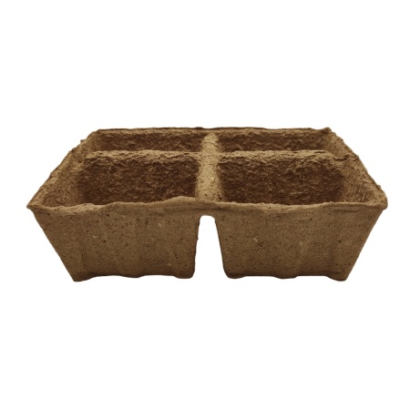 Блок торфяных горшочков 4 ячейки 60х80х55мм