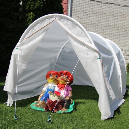 Парник п/эт. "Отличник" 3х1,15м высота 1,15м с укр.мат.60г/кв.м,  дуга 2,8м, двери на молниях