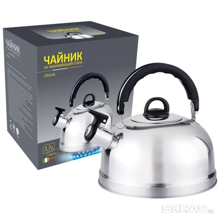 Чайник нерж. 2,7л со свистком
