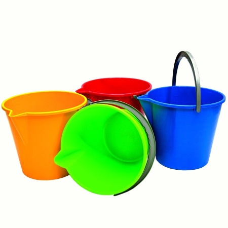 Ведро п/эт. 10л "Добрыня" (с носиком, мерной шкалой, цветное)